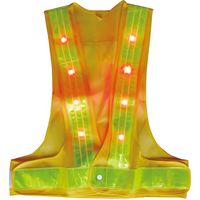 ミズケイ LED安全ベスト キラピカSPARK(黄地・黄)赤白LED 5916522 1枚 359-0385（直送品）