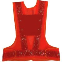 ミズケイ お祝いベスト「ご長寿さん」LED付(橙/赤) 5942000 1枚 530-1365（直送品）