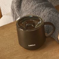 保冷保温 ステンレスセラミックマグカップ(330ml) ブラック LAKOLE/ラコレ