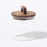 ウッドロングガラスキャニスター(700ml) クリア LAKOLE/ラコレ