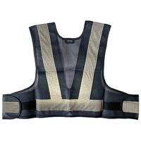 ミズケイ ファスナー安全ベストショート丈「爽メッシュ」<ネイビー> 5941221 1枚 477-6287（直送品）