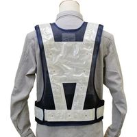 ミズケイ 多機能ベスト「光るんです」IU付(紺/白)赤LED 3014000 1枚 530-1364（直送品）