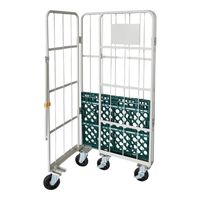 アズワン 軽快カゴ台車(静音タイプ)842×645×1700mm 4-6517-01 1個（直送品）