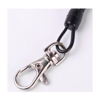 Trimate ストラップ カールコード&クリップ搭載 TR-STP014-BK 1個 67-4921-03（直送品）