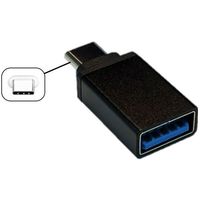 Trimate USB typeC to A 変換アダプタ ブラック TR-UCA001-BK 1個 67-4921-55（直送品）