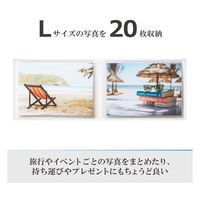 ハクバ写真産業 ハクバ Pポケットアルバム CP ヨコ Lサイズ 横 20枚収納 ドーナツ APCPYLDNT 1冊 69-3008-87（直送品）