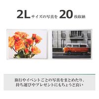 ハクバ写真産業 ハクバ Pポケットアルバム CP 2Lサイズ 横 20枚収納 ローズブーケ APCPY2LRBQ 1冊 69-3008-93（直送品）