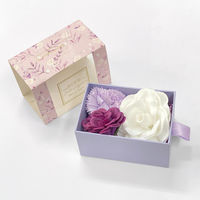 九州フラワーサービス 入浴剤 メルシーボンジョルネミニボックス 花のカタチの入浴剤 Q-FLA ヴァイオレット 453391 1個（直送品）