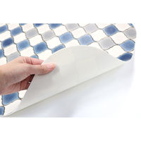 明和グラビア キッチンマット 240cm 吸着キッチンマット 拭ける 吸着 滑らない 45cm×240cm ダマスク 359707 1個（直送品）