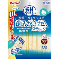 ペティオ 素材そのまま 天然牛皮とササミの歯みがきガム スティック 75g 1袋 犬用 おやつ