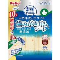 ペティオ 素材そのまま 天然牛皮とササミの歯みがきガム シート 小型犬～超大型犬用 75g 1袋 犬用 おやつ