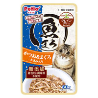 ペティオ 魚まろ グレインフリー かつお＆まぐろ ささみ入り 60g 12袋 キャットフード ウェット パウチ