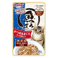 ペティオ 魚まろ グレインフリー かつお＆まぐろ かつお節入り 60g 12袋 キャットフード ウェット パウチ