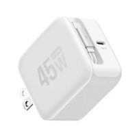 ECOFLOW 45W GaN急速充電器(USBーCケーブル内蔵)ホワイト EFA-45WCHARGER2-W-JP 1個