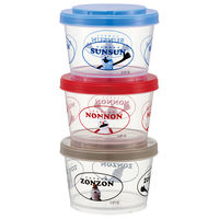 パペットスンスン 薄肉保存容器3個セット SIJ3 1個 電子レンジ対応 食洗機対応 日本製 スケーター