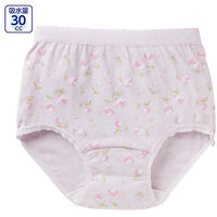 ケアファッション 安心快適花柄ショーツ 吸水帯一体型 パープル L W0180040112 1枚（直送品）