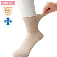 ケアファッション のびのびソックス 2足組 柄 グレー 22~24cm W018006401 1S(2足)（直送品）