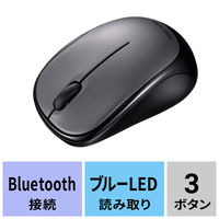 サンワサプライ 静音BluetoothブルーLEDマウス(ダークシルバー) MA-BBS311DSN 1個