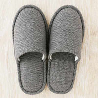 スリッパ 外縫いタイプ 室内 洗濯可 静音 滑り止め付 Lサイズ グレー 1足 オリジナル