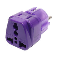 ナカバヤシ 海外用電源変換プラグ SEタイプ Wコンセント MBA-WSE 1個