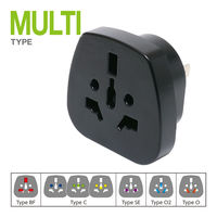 ナカバヤシ 日本国内用電源変換プラグ マルチタイプ(BF/C/SE/O/O2) MBA-KMLT 1個