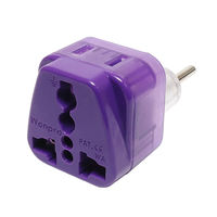 ナカバヤシ 海外用電源変換プラグ Cタイプ Wコンセント MBA-WC 1個