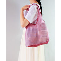 パラデック エコバッグ メッシュ生地 洗濯 可 しわになりにくい カテバ メッシュエコバッグ Sサイズ ピンク 357967 1個（直送品）