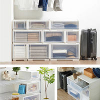 収納ケ-ス コンビネ-ションケ-ス ミドルS 3918 幅39×奥行44.7×高さ18.3cm クリアホワイト 470559 1個（直送品）