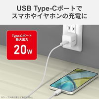 バッファロー PD20W対応AC充電器 USB TypeーC×1ポート ホワイト BSACPD2000C1WH 1個