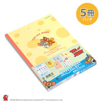 日本ノート ノート トムとジェリーチーズパーティー セミB5 6.5mm30枚5柄セット U18905 1パック