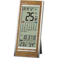 RHYTHM（リズム）フィットウエーブカレンダー 置き時計 [電波 温湿度 カレンダー] 265×118×30mm 8RZ219SR23 1個（直送品）