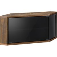 【軒先渡し】朝日木材加工 ラシーヌロジック コーナーテレビ台 幅868×奥行290×高さ384mm ブラウン RCA-870LG 1台（直送品）