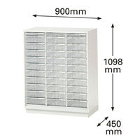 【組立設置込】イトーキ シンラインキャビネット クリスタルキャビネット B4浅型1段+深型10段×3列 （コンセント付ベース） 1台（直送品）