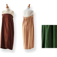 重光商事 業務用ラップバスローブ モカ 【ボタンでサイズ調整できます♪】 09-023 1セット(3着)