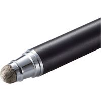 エレコム スマートフォン用タッチペン/2WAY/導電繊維タイプ/ディスクタイプ/ブラック P-TP2WY01BK 1個