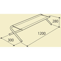 パックス工業 折りたたみ式アルミ製ベンチ イエロー AL-CBY（直送品）