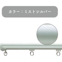 プロ仕様カーテンレール「3.00m 天井付け ダブル・シルバー」 nexty-300tw-sv-2 １セット(２本) トーソー（直送品）
