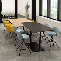 【組立設置込】コクヨ コーデ チェア 塗装脚黒 背座回転 オリーブイエロー 1脚（直送品）