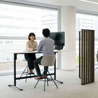 【組立設置込】コクヨ コーデ ハイチェア 塗装脚黒 ホワイトターコイズ/ホワイトグレー 1脚（直送品）