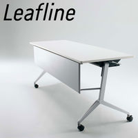 【組立設置込】コクヨ リーフライン 会議テーブル 棚なし 幅1500×奥行600×高さ720mmホワイト 1台（直送品）