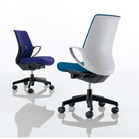 【組立設置込】コクヨ ピコラ オフィスチェア ハイバック ホワイトシェル PVCレザー張り ゴム単輪キャスター ライトマリン 1脚（直送品）