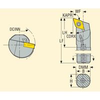 セコ・ツールズ・ジャパン 内径用ホルダー A25SーSDQCR15 1個（直送品）