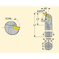 セコ・ツールズ・ジャパン 内径用ホルダー A25TーSVQBL11 1個（直送品）