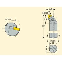 セコ・ツールズ・ジャパン 内径用ホルダー S32TーMWLNL08 1個（直送品）