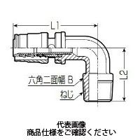 未来工業 座なしエルボアダプター Sタイプ継手 おねじ SL-20H-20 1個（直送品）