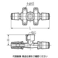 未来工業 座付給水栓チーズ Sタイプ継手 STZRM-16H-15 1個（直送品）