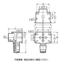 未来工業 座付水栓エルボ 左右上背面取付用 SLZFE-13A15T 1個（直送品）