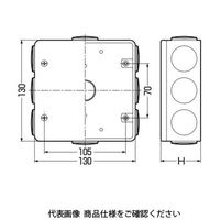未来工業 PVKボックス（防水タイプ） ノック無 PVK-BLOPM 1個（直送品）