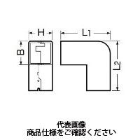 未来工業 プラスチックダクト用 ジョイント 曲ガリ PDMS-510J 1個（直送品）