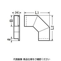 未来工業 プラスチックダクト用 ジョイント 曲ガリ（大曲ガリ） PDML-1020W 1個（直送品）